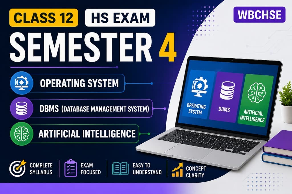 Complete Class 12 Semester 4 (WBCHSE) Computer Application (COMA) & Computer Science (COMS) [ HS 2027 ]