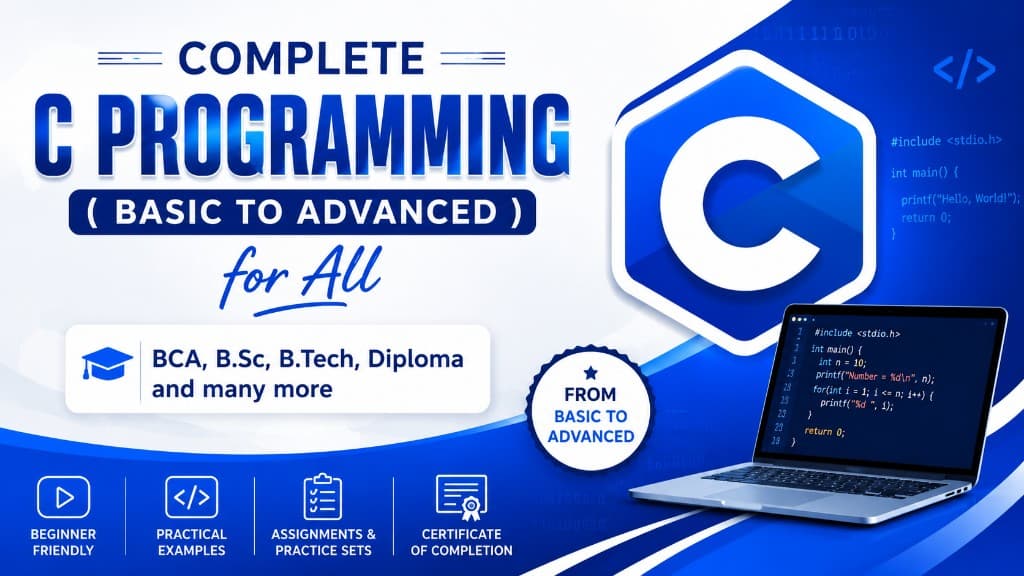 Complete C Programming (Basic to Advanced) for All
